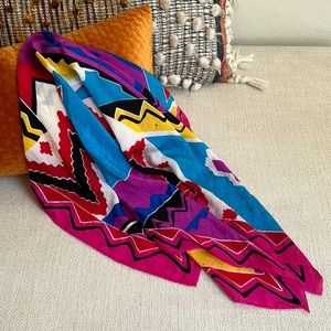 Vintage Oscar de la Renta for Accessory Street Silk Square Scarf